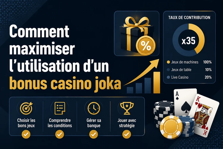 Comment maximiser l'utilisation d'un bonus casino joka